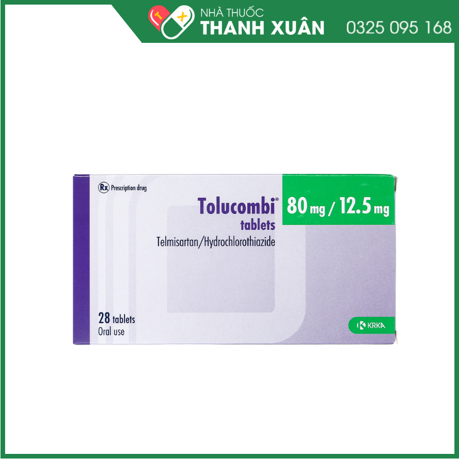 Tolucombi 80mg/12,5 mg Tablets điều trị tăng huyết áp vô căn